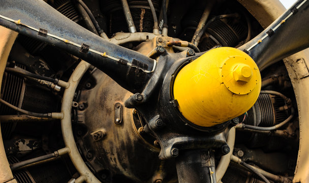 Vintage airplane engine
