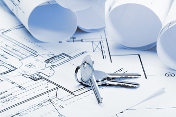 Architecture blueprints, Blue tone
