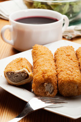Delicious croquettes on a plate