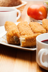 Delicious croquettes on a plate