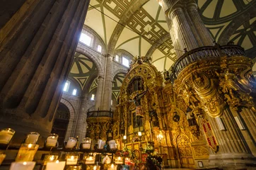Rolgordijnen Mexico City Cathedral Interior © jkraft5