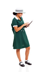 high school learner using tablet computer