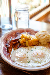 Fried Egg Breakfast by Window