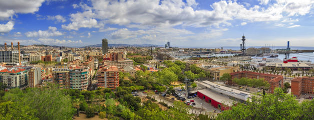Obraz premium Panorama of the city of Barcelona Spain