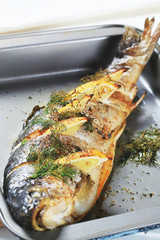 Trout with lemon and dill