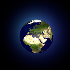 Mondo terra globo Europa Africa Medio Oriente