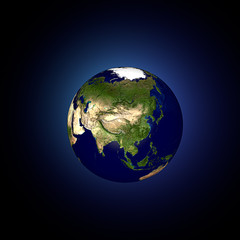 Fototapeta na wymiar Mondo terra globo Asia continente