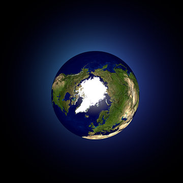 Mondo terra globo Artide