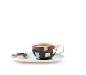 Coffee-cup with white copy space