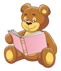 Türaufkleber Teddybär und Buch © komissar007