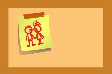 Love message on wall