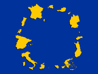 Euro Staaten als Sternenbanner