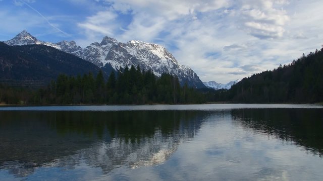 Lake in Bavarian Alps, time-lapse