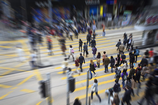 Pedestrians In Hong Kong