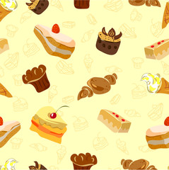 Background of Cake and other sweets
