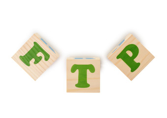 Obraz premium FTP word from wooden cubes