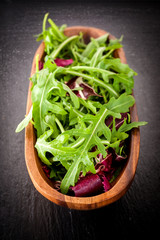 Fresh salad: Rucola and Radicchio