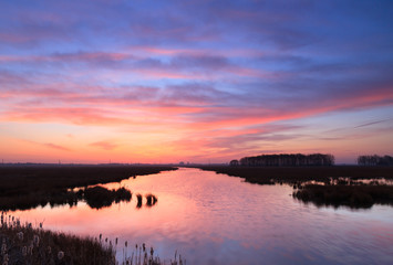 Tranquil riverside sunrise