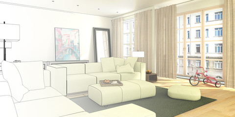 City appartement IV (drawing)