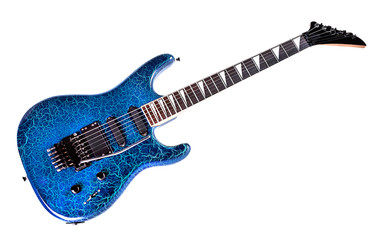 guitare électrique classique bleue