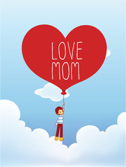 Mother's Day Card Vector File EPS10