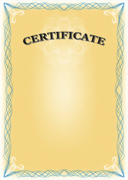 Certificate portrait format.