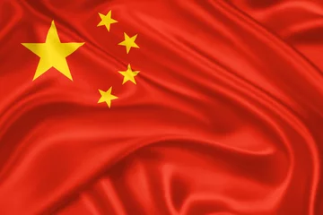 Foto op Plexiglas China vlag van China