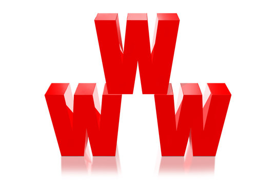 www red three dimensional stacked
