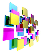 Metallic CMYK chips design