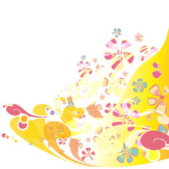 Abstract vintage flowers