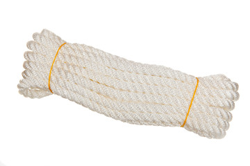 Coil of white rope