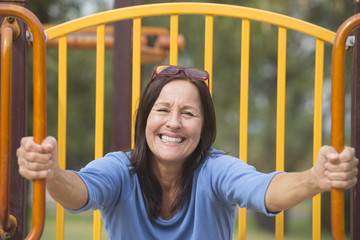 Fototapeta premium Attractive joyful smiling senior woman