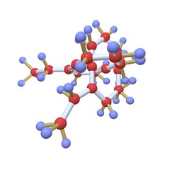 Obraz premium Molecule, 3D render.