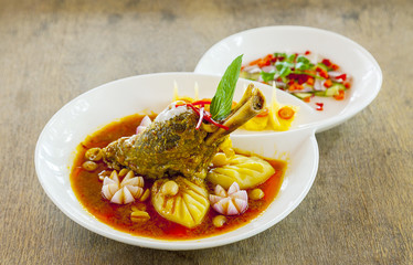 Curry Lamb leg.