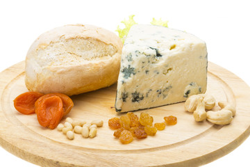 Slice of blue cheese