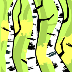 Abstract birches
