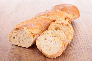 bread on wood background