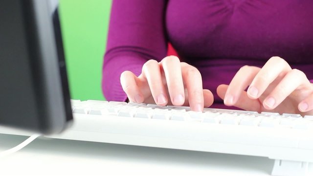 Typing on keyboard