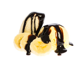 Bananeneis mit Schokolade