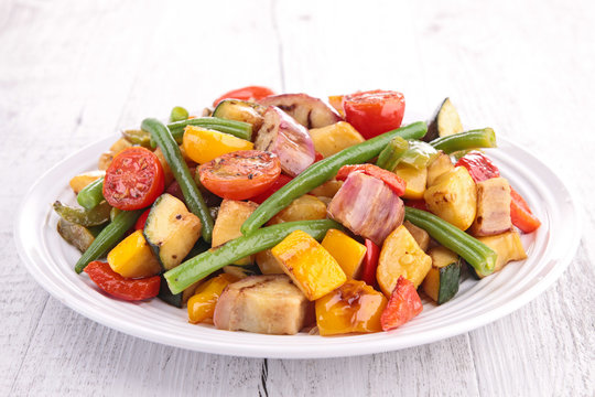 plate of grilled vegetables