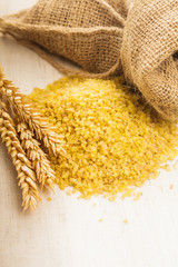 Bulgur in bag