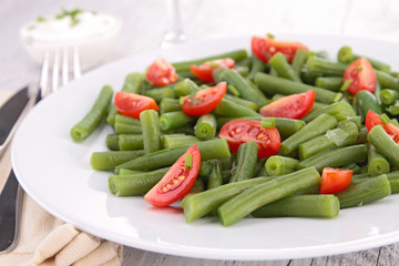french bean salad with tomato