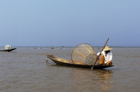 Fisherman on Inle lake, Myanmar