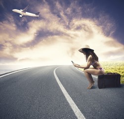 Girl ready to travel