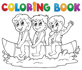 Coloring book water sport theme 3