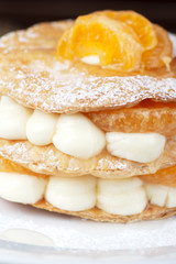 millefeuille with tangerine