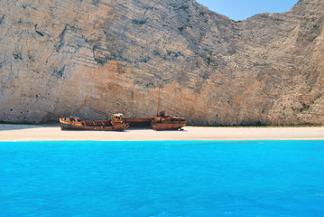 Navagio beach with shipwreck on the island of Zakynthos Greece - 51657479