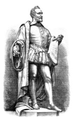 Fototapeta premium Statue : Man (Prince of the Poets) - 16th century