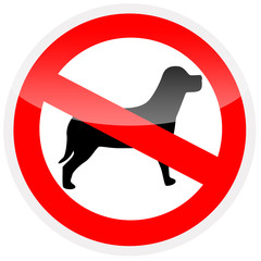 Sinal de proibição - Proibido cães