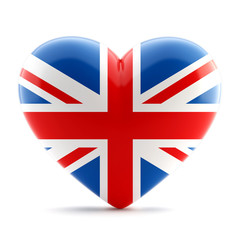 3d heart flag collection - UK theme
